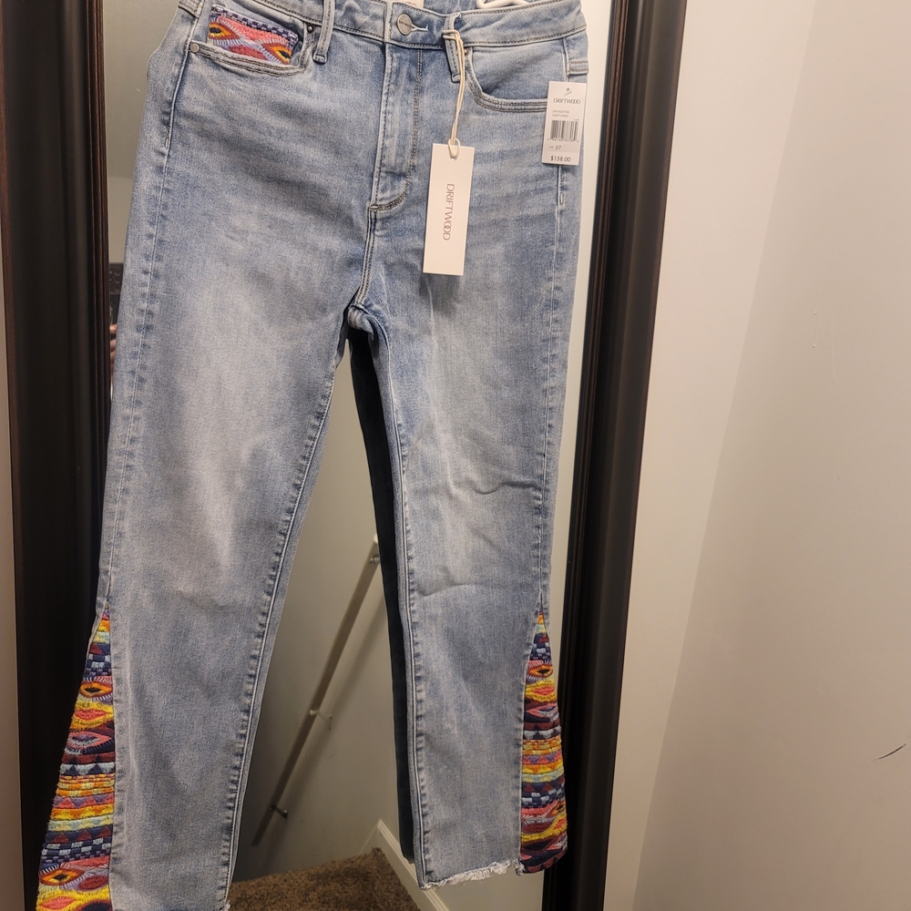 DRIFTWOOD Light Blue Jeans with Multicolor Accents